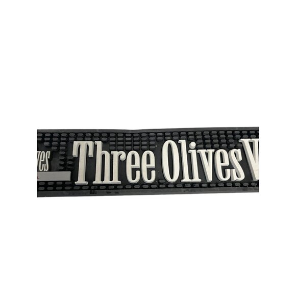 Three Olives Vodka Black Red & White Bar Drip Mat Rubber Mat 25" x 3.50" - Picture 3 of 6